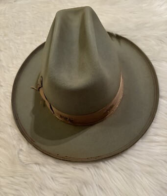 Teressa Foglia Connolly Felt Hat Western Distressed Fire  display picture 2