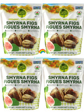 4 Packs Happy Village Organic Sun Dried Smyrna Figs 40 oz Each Pack, Total 10 lb