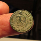 RARE Roman VALENTINIAN I AE3 348-351 AD VICTORY L WREATH PALM,PEARL DIADEMED R. — photo 5