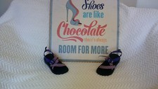 Chaco Girls Z / 1 Ecotread Sandal Purple Pattern Webbing Big Kids Sz 2 US - EXC