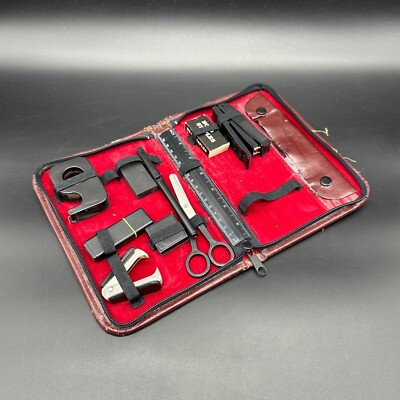 #ad Vintage Office Stationary Set 1980s Hong Kong Red Case Learning88 Retro As Is $18.20