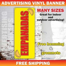 EMPANADAS Advertising Banner Vinyl Mesh Sign Deep Fried Spain Pies Mexican Food