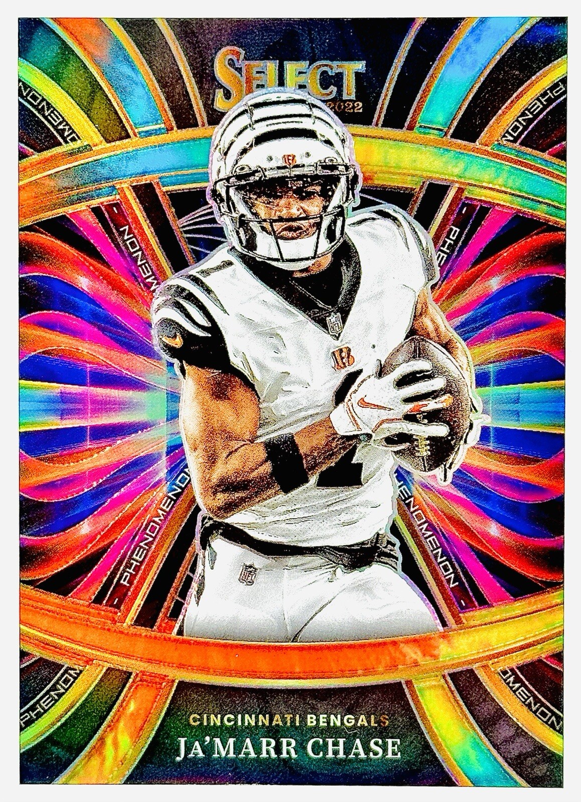 2022 Select JA'MARR CHASE Phenomenon #PHE-11 Tie-Dye /25 Prizm Insert BENGALS 🔥