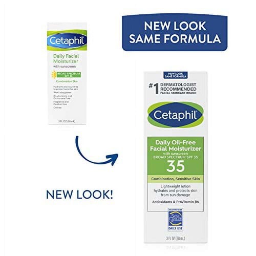 PACK OF 2 Cetaphil Face Moisturizer, Daily Oil Free Facial Moisturizer, SPF 35 - Picture 2 of 3