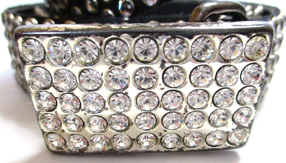 SIGNED KIPPY'S SWAROVSKI CRYSTALS COWGIRL WESTERN RODEO LEATHER BELT