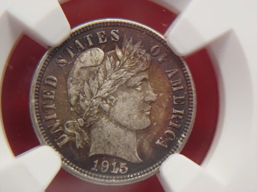 1915 BARBER DIME - NGC MS64 - SUPER DETAIL TONED BEAUTY