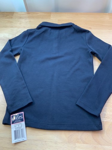 New Girl’s Chaps Approved Schoolwear Long Sleeved Shirt Size L-6 in Navy Blue* - Picture 2 of 4