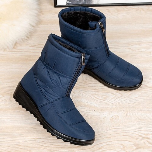 Non Slip Waterproof Snow Boots Platform Warm Ankle Boots Cotton Padded Shoes - Picture 13 of 32