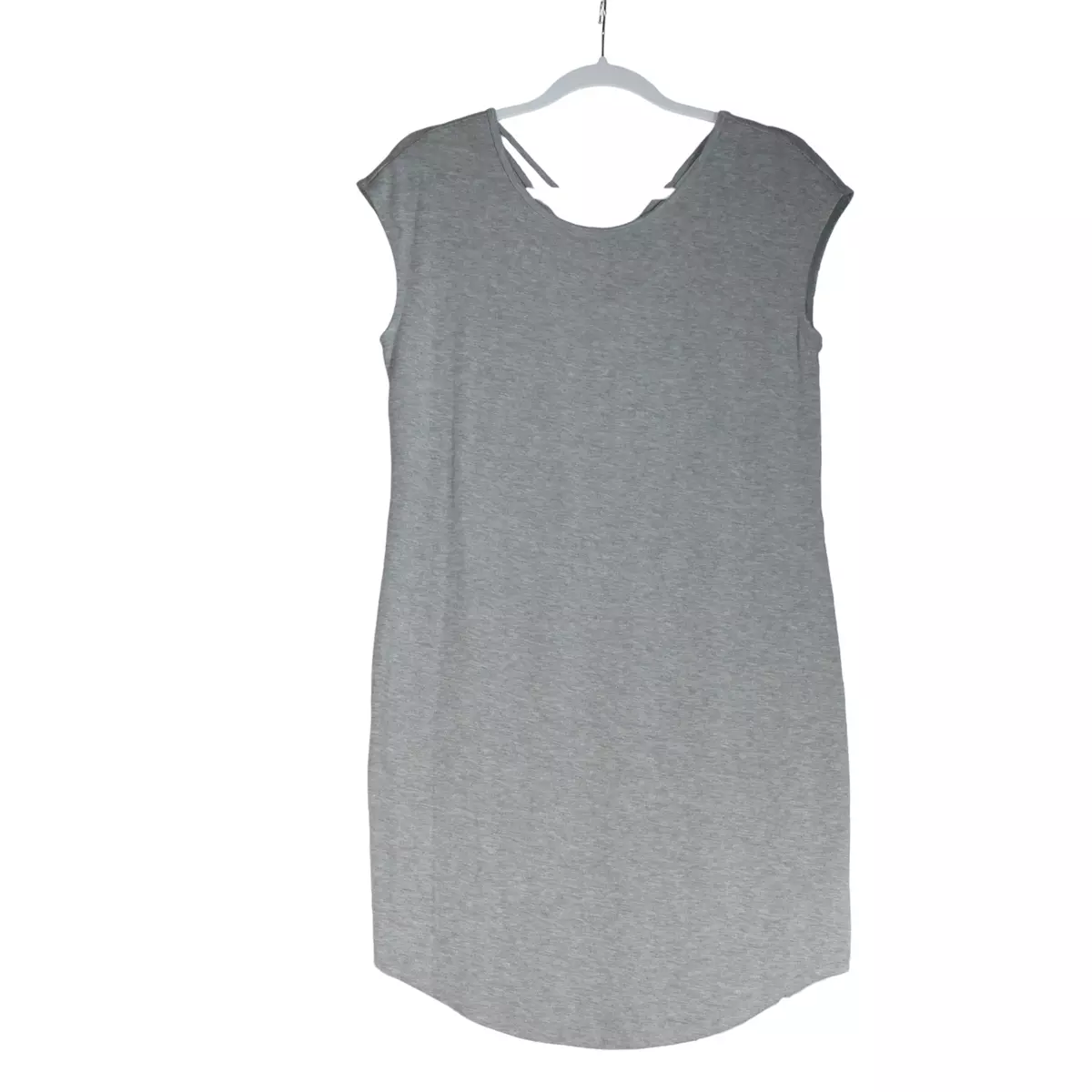 Gaiam Mini Dress Womens Size M Gray Sheath T Shirt Active Strappy