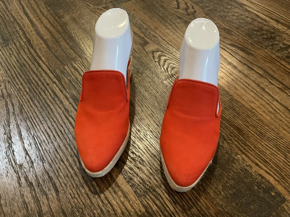 Sapatos femininos IVANKA TRUMP ITXAYLIA alpargatas mula wedges EUA tamanho 6,5 M laranja - Imagem 3 de 4
