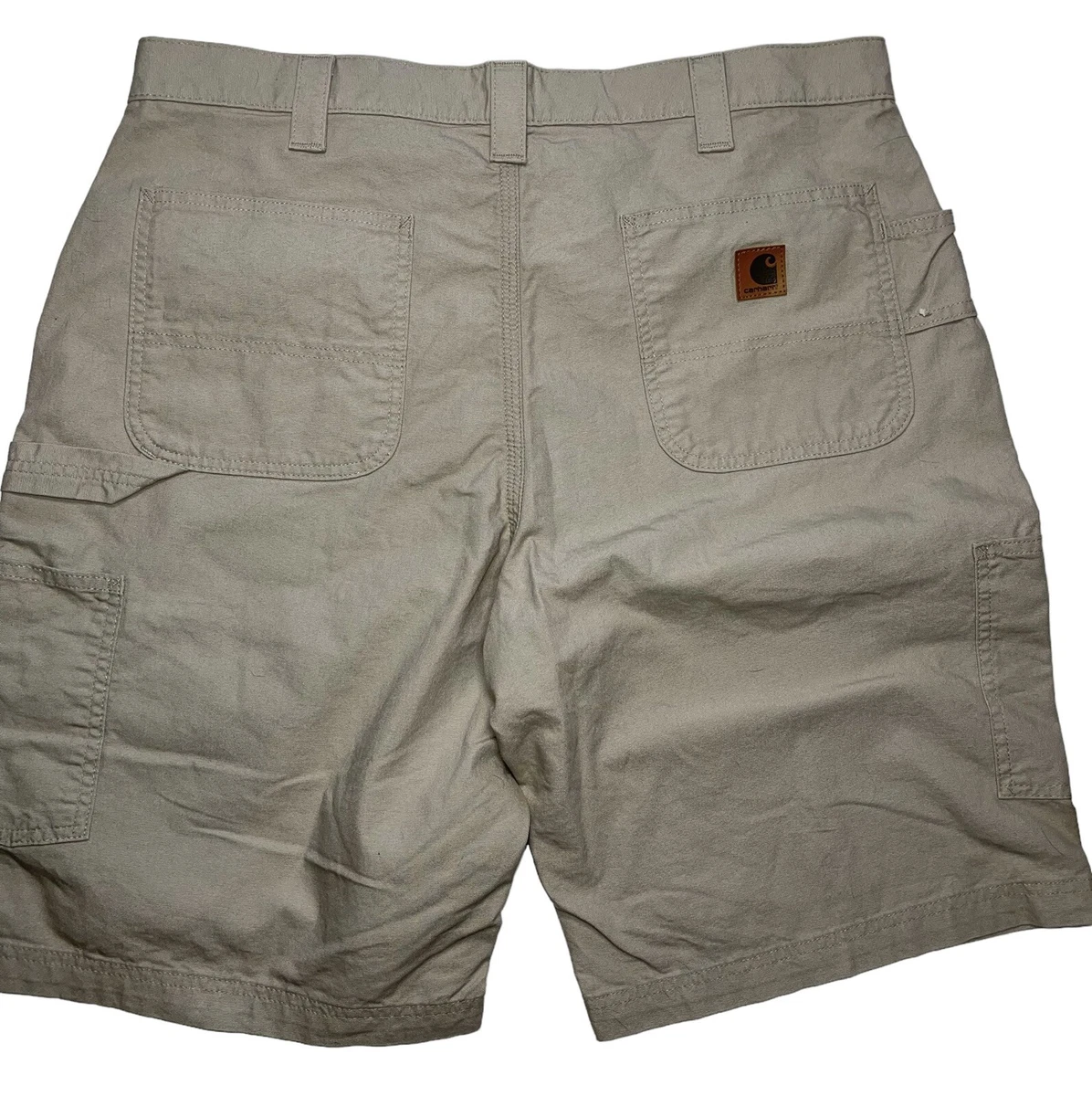 Carhartt Canvas Carpenter Utility Shorts Khaki Tan Original Fit