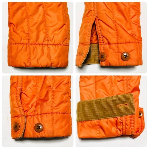 Ralph Lauren Authentic Women Batting Quilted Jacket Patch Emblem size 7 S Orange - Picture 6 of 8