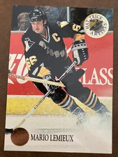 MARIO LEMIEUX 1993-94 LEAF HOCKEY HAT TRICK ARTISTS #4/10 PITTSBURGH PENGUINS