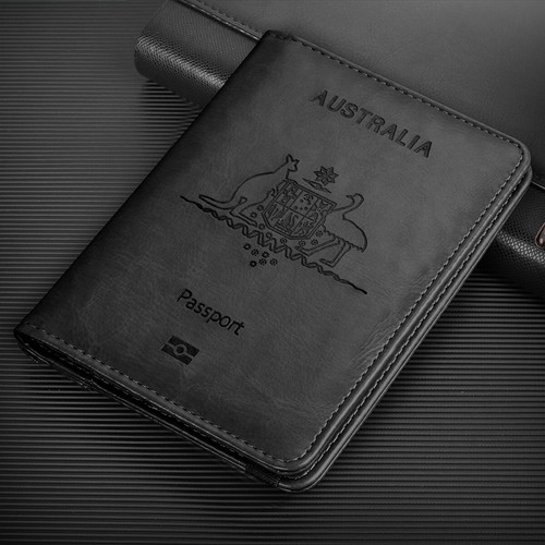 Travel Passport ID Card Wallet Holder Cover RFID Blocking Leather Purse Case AU - Picture 2 of 39