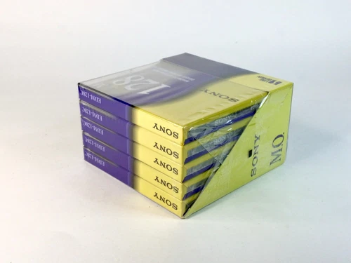 SONY MO MAGNETO OPTICAL DISK 128MB PACCO DA 5 DISCHETTI NUOVO SIGILLATO