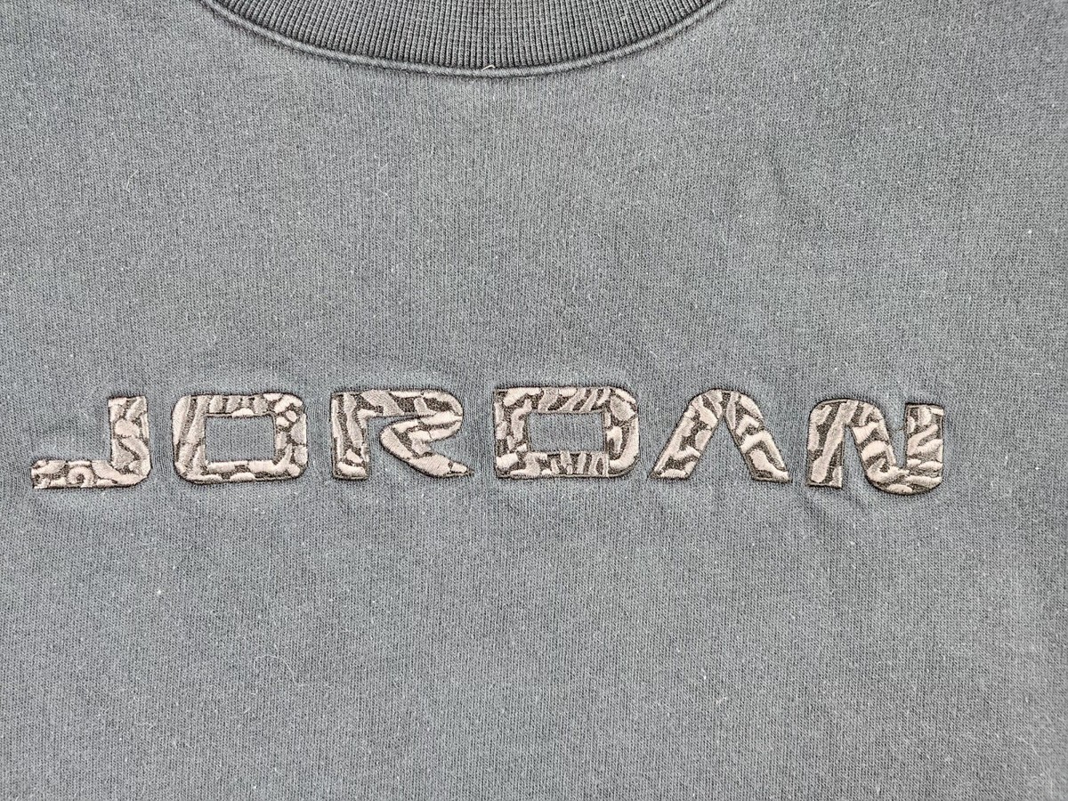 VTG Jordan Spell Out Logo Elephant Crewneck Pullover
