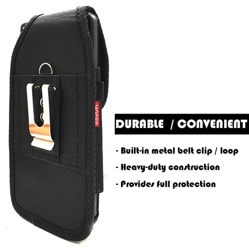 For Boost Celero5G (2024) schwarz vertikal Nylon Clip Etui passt Otterbox Etui EIN - Bild 4 von 5