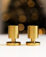 Elegant Metal Candle Holder – Set of 2 in Gold, Modern Design for table Decor