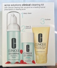 CLINIQUE Acne Solutions Clinical Clearing Gel Cleansing Foam Moisturizer 3pc