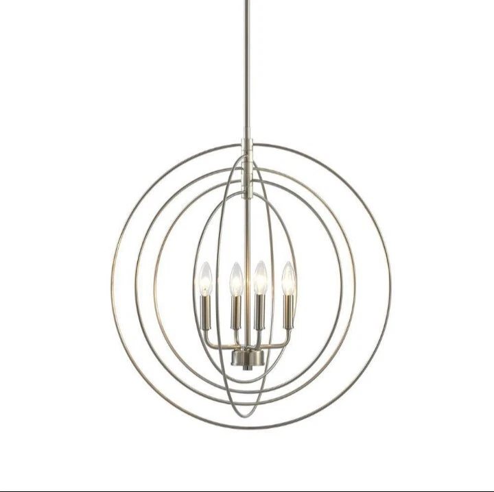 Brushed nickel sale geometric pendant light