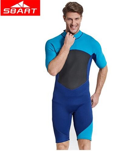 Men One-Piece Wetsuit Half Sleeve Diving Swimming Surfing Jumpsuit Warm Swimwear