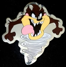 LOONEY TUNES "TAZMANIAN DEVIL" METAL STICKER 4 X 4 1/4" NICE!