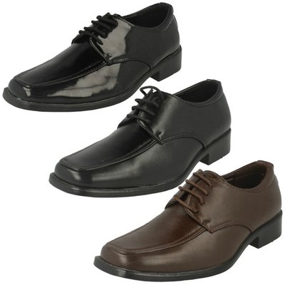 Boys JCDees Lace Up Apron Vamp Smart Shoe