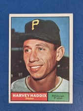 1961 Topps #100 Harvey Haddix Pittsburgh Pirates BASEBALL Card 8A