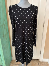 OLD NAVY,  NWT, STRETCHY, LONG SLEEVE, SHEATH DRESS IN POLKA DOTS, M