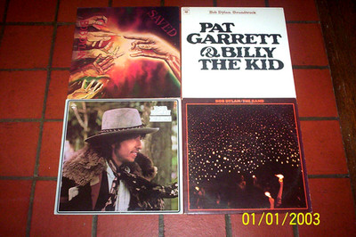 BOB DYLAN ( 4 ) LP lot: DESIRE / SAVED / PAT GARRETT / BEFORE THE FLOOD vg++