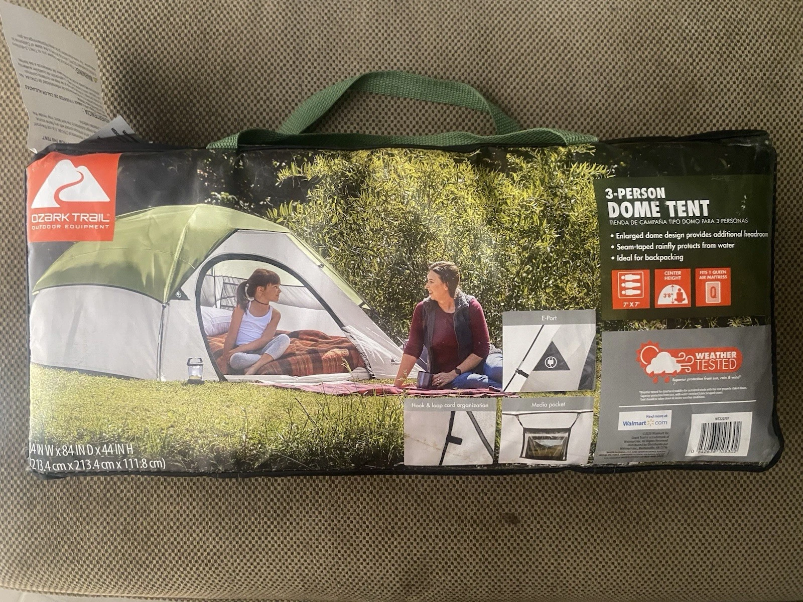 NEW Ozark Trail 3-Person Dome Tent Lightweight 3-Season Camping Tent w/ Rainfly