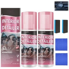 2Pcs Professional Car Interior Detailer  Deep Cleaner for Leather  Plastic