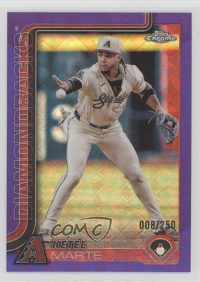 2025 Topps Chrome Logofractor Edition Purple Refractor 8/250 Ketel Marte 18ye