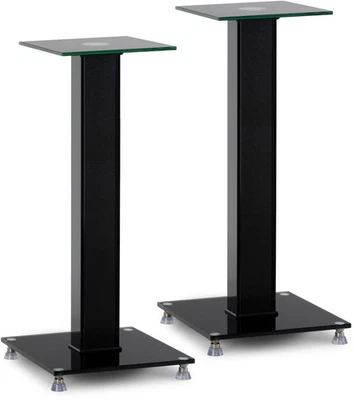 PRONOMIC B-WARE Glas HiFi TV Boxen Stativ hoch Monitor Säule Lautsprecher Ständer Paar