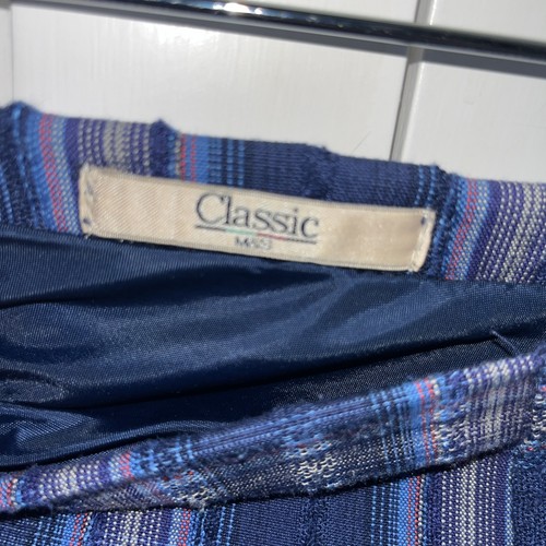 M&S Midi Skirt Lined Tartan check Purple Blue Red Beige Flare Size 20 - Picture 3 of 11