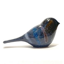 Poole Pottery Perching Bird Ornament in Celestial Glaze- BOXED- Ceramic Figurine