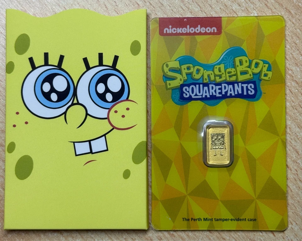 1g Goldbarren SpongeBob Schwammkopf Squarepants (Auflage: nur 5.000) 999,9 fein - Bild 2 von 4