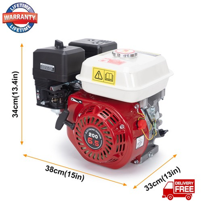 #ad 160cc 6.5HP Air Cooled 4 Stroke Gasoline EngineOHVSingle Cylinder Pull Start $81.80