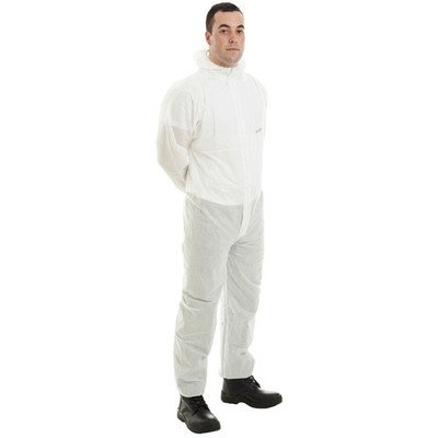 50xEinweg Overall SMS Typ 5/6 Schutz Kapuze Overall Boilersuit 2XL