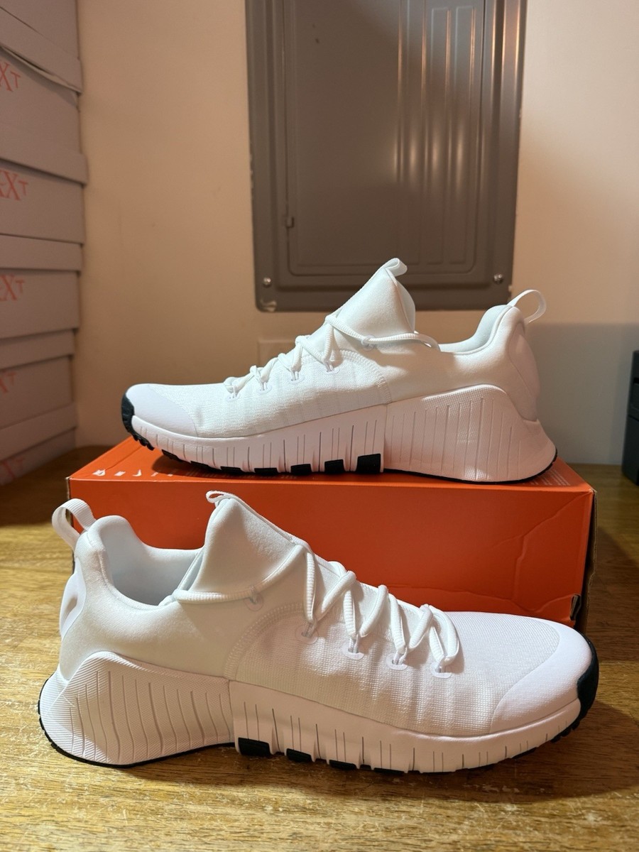 Men's Size 14-Nike Free Metcon 6 White/Black-White FJ7127-101 Fast