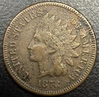 1878 Indian Head Cent Penny 1c SEMI KEY DATE Solid VF Details Rare US Coin