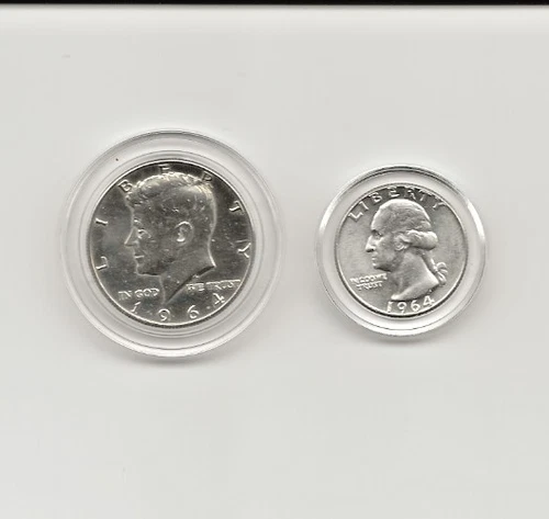 1964 Proof Kennedy and 1964 Washington Quarter SILVER HOT!!!!