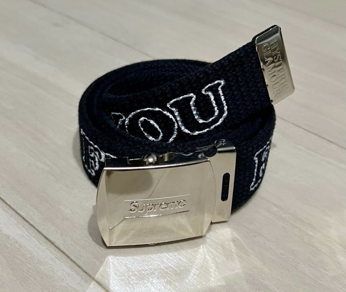 hysteric glamour supreme ベルト　/Sサイズ Hysteric glamour×supreme collaboration belt S/M 105cm rare limited