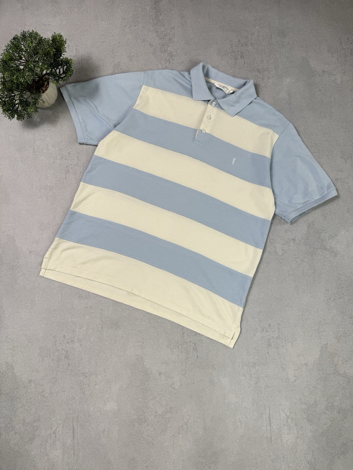 Polo YSL Yves Saint Laurent a righe uomo taglia XL