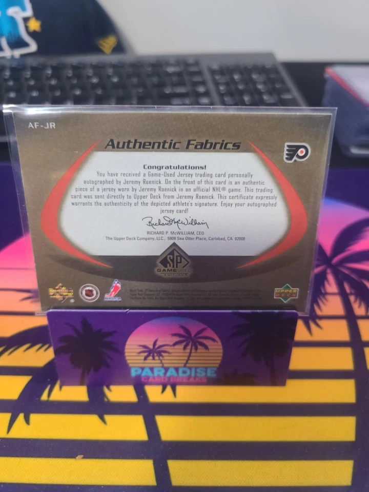 JEREMY ROENICK 2004 UPPER DECK SP GAME USED JERSEY AUTO GOLD SP 15/21 VERY RARE! - Image 2 of 3