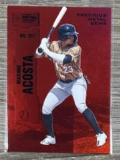 2022 Metal Universe Champions #017 Maximo Acosta Red Precious Metal Gems #/100