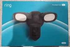 RING FLOODLIGHT SECURITY CAMERA WIRED PRO 3D MOTION  1080P NIGHT VISION black