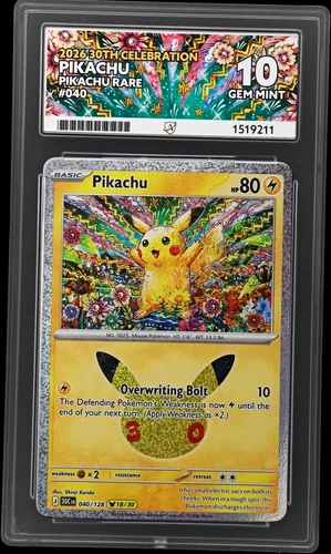 Pikachu 040/128 ACE graded card