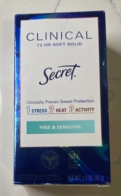 Secret Clinical 72-Hour Free & Sensitive Soft Solid Antiperspirant 1.6 oz