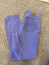 Vintage 1993 Levi's 900 Series Purple High Waisted Tapered Jeans Made in USA Sz5